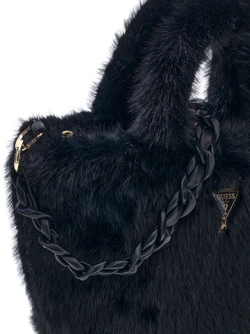 Guess Kids Faux Fur Tote Bag - Borse Bambina - Nero