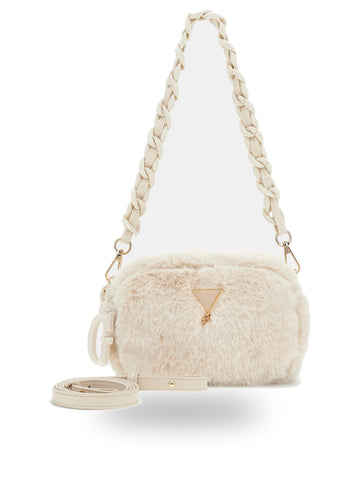 Guess Kids Faux Fur Camera Bag - Borse Bambina - Bianco