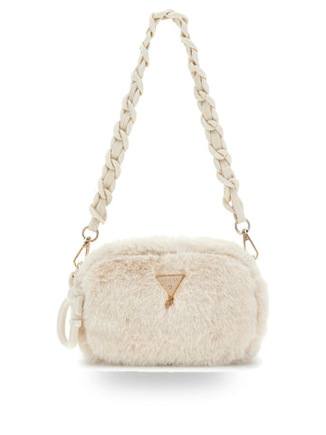 Guess Kids Faux Fur Camera Bag - Borse Bambina - Bianco