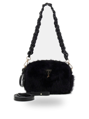Guess Kids Faux Fur Camera Bag - Borse Bambina - Nero