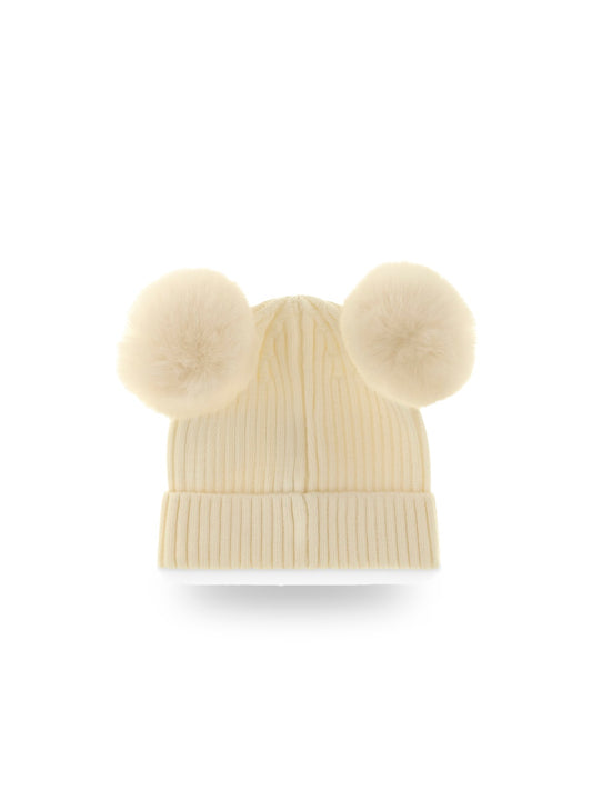 Guess Kids Beanie Hat - Cappelli Bambina - Cream White