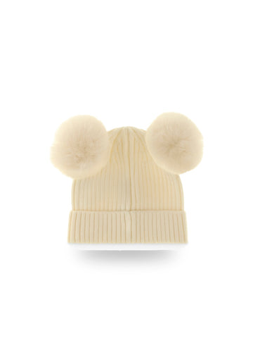 Guess Kids Beanie Hat - Cappelli Bambina - Cream White