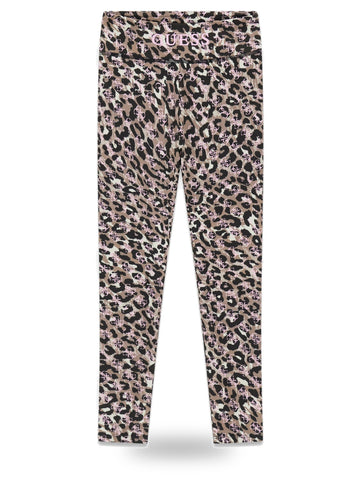 Guess Kids Bull Denim Relaxed Pants - Pantaloni Bambina - Leopardato