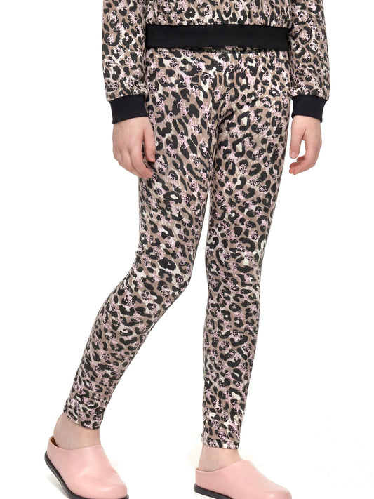 Guess Kids Bull Denim Relaxed Pants - Pantaloni Bambina - Leopardato