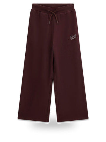 Guess Kids French Terry Palazzo Active Pa - Pantaloni Bambina - Bordeaux