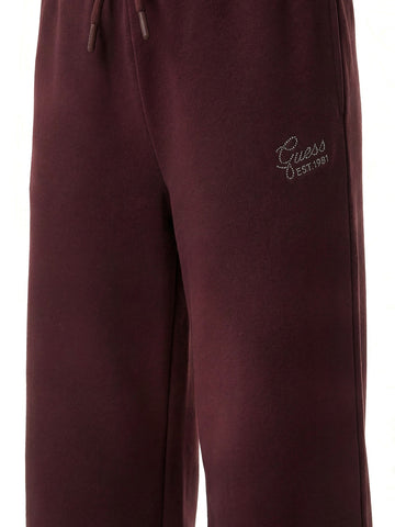 Guess Kids French Terry Palazzo Active Pa - Pantaloni Bambina - Bordeaux