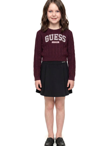 Guess Kids Punto Milano Mini Skirt - Gonne Bambina - Nero