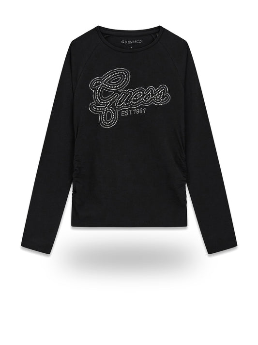 Guess Kids Ls T-shirt - T-Shirt Bambina - Nero