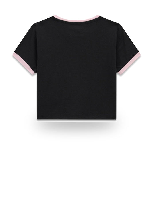 Guess Kids Crop Ss T-Shirt - T-Shirt Bambina - Nero