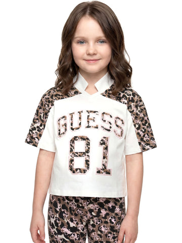 Guess Kids Oversize Midi Ss T-Shirt - T-Shirt Bambina - Bianco