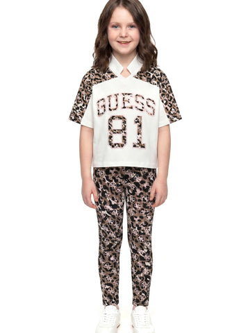 Guess Kids Oversize Midi Ss T-Shirt - T-Shirt Bambina - Bianco