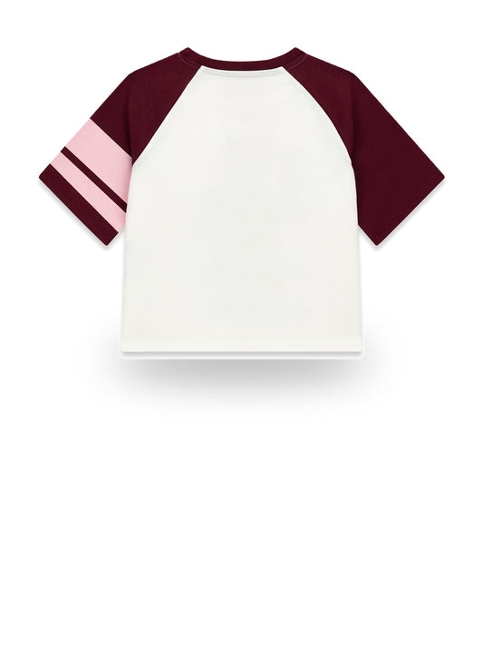 Guess Kids Midi Raglan Ss T-Shirt - T-Shirt Bambina - Bianco