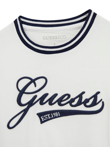Guess Kids Midi Ls T-shirt - T-Shirt Bambina - Bianco
