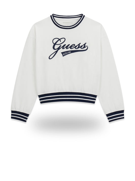 Guess Kids Midi Ls T-shirt - T-Shirt Bambina - Bianco