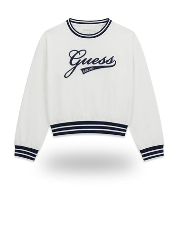 Guess Kids Midi Ls T-shirt - T-Shirt Bambina - Bianco