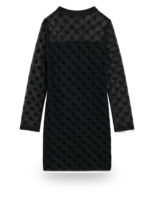 Guess Kids Mesh Ls Dress - Abiti Bambina - Nero