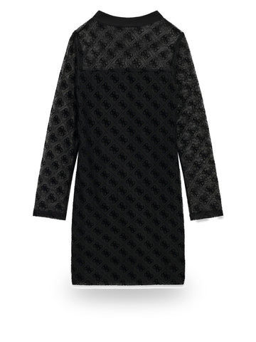 Guess Kids Mesh Ls Dress - Abiti Bambina - Nero
