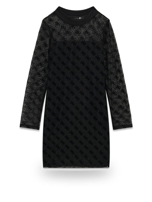 Guess Kids Mesh Ls Dress - Abiti Bambina - Nero