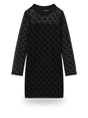 Guess Kids Mesh Ls Dress - Abiti Bambina - Nero