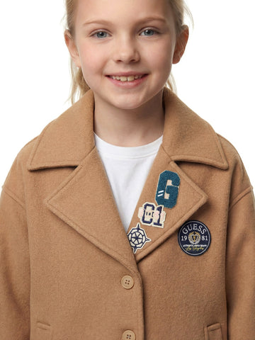 Guess Kids Cloth Ls Coat - Capospalla Bambina - Beige