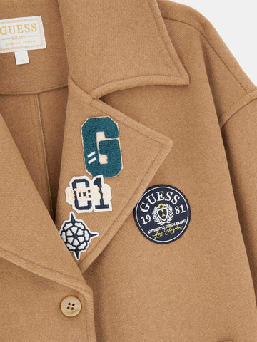 Guess Kids Cloth Ls Coat - Capospalla Bambina - Beige
