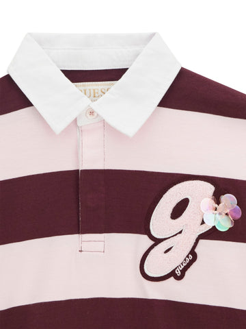 Guess Kids Midi Ls Polo Knit - T-Shirt Bambina - Multicolore