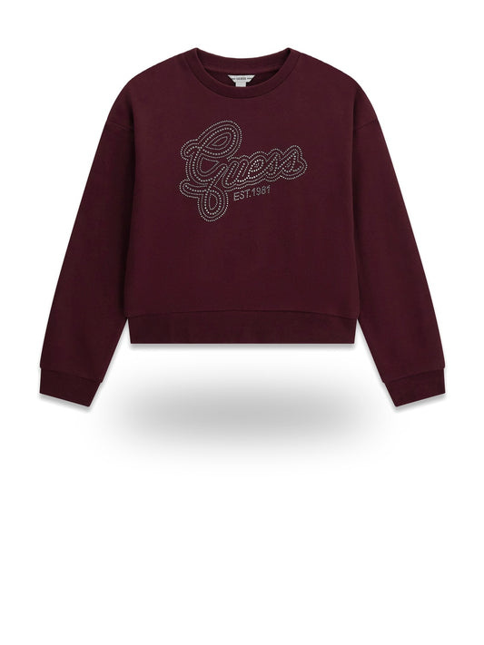 Guess Kids Ls Active Top - Felpe Bambina - Bordeaux