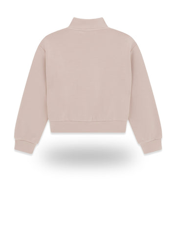 Guess Kids Ls Active Top W/zip Mini Me - Felpe Bambina - Rosa