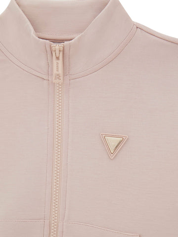 Guess Kids Ls Active Top W/zip Mini Me - Felpe Bambina - Rosa