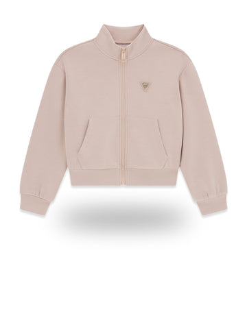 Guess Kids Ls Active Top W/zip Mini Me - Felpe Bambina - Rosa