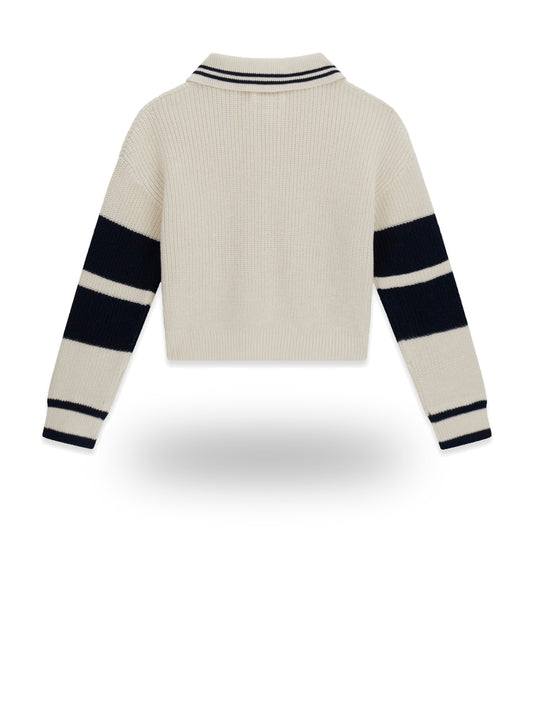 Guess Kids Oversize Ls Sweater - Maglieria Bambina - Panna
