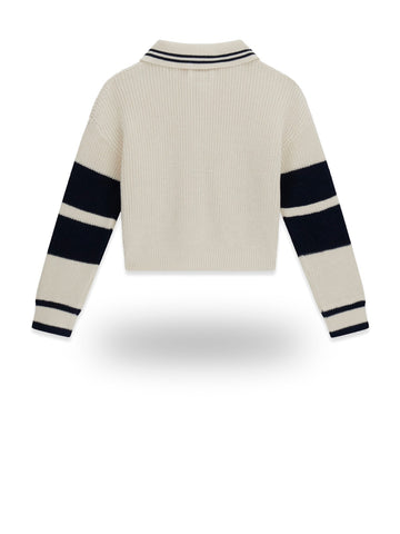 Guess Kids Oversize Ls Sweater - Maglieria Bambina - Panna