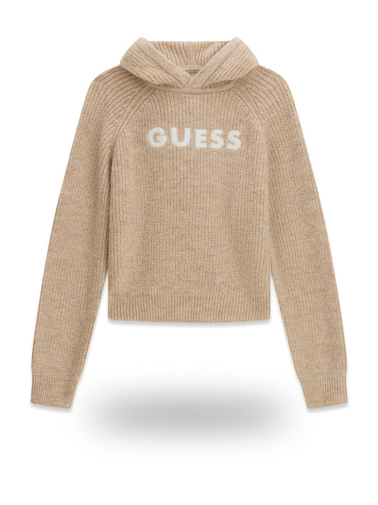 Guess Kids Ls Hooded Sweater - Maglieria Bambina - Beige