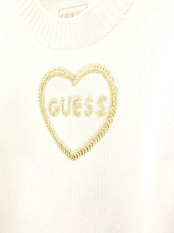 Guess Kids Set Ls Sweater + Sweater Skir - Pantaloni Bambina - Bianco