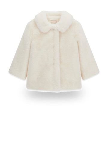 Guess Kids Faux Fur Ls Jacket - Capospalla Bambina - Cream White