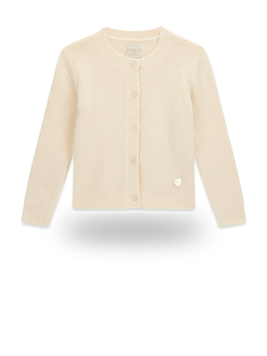 Guess Kids Ls Cardigan - Maglieria Bambina - Panna