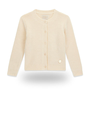 Guess Kids Ls Cardigan - Maglieria Bambina - Panna