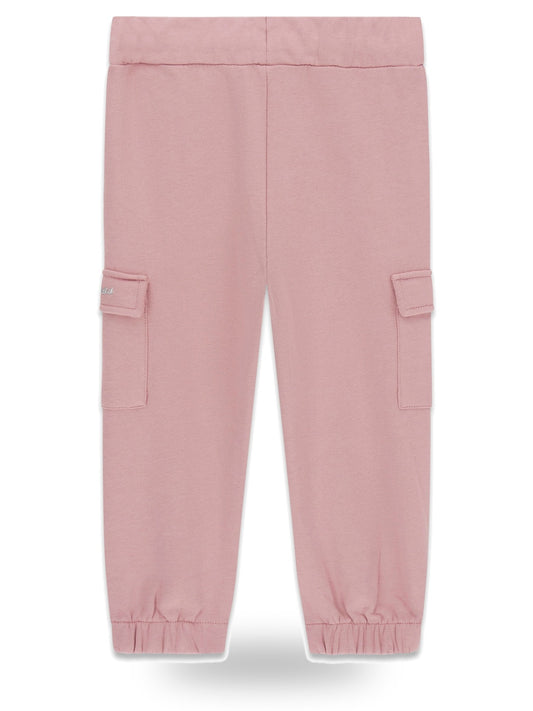 Guess Kids French Terry Cargo Pants - Pantaloni Bambina - Rosa