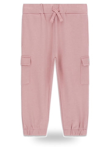 Guess Kids French Terry Cargo Pants - Pantaloni Bambina - Rosa