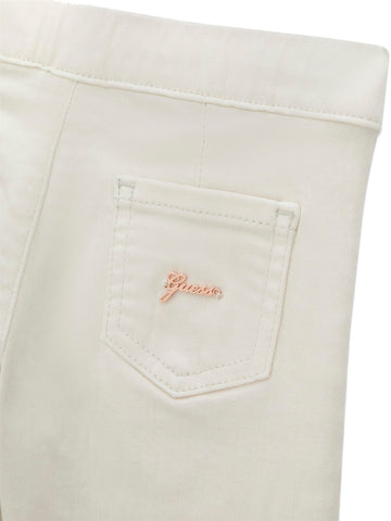 Guess Kids Gmd Stretch Bull Denim Palazzo - Pantaloni Bambina - Bianco