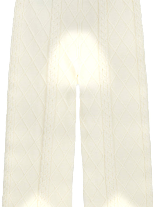 Guess Kids Palazzo Sweater Pants - Pantaloni Bambina - Panna