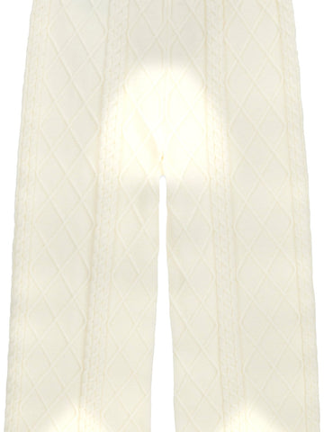 Guess Kids Palazzo Sweater Pants - Pantaloni Bambina - Panna