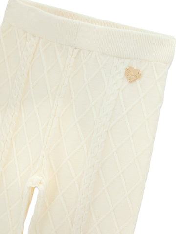 Guess Kids Palazzo Sweater Pants - Pantaloni Bambina - Panna