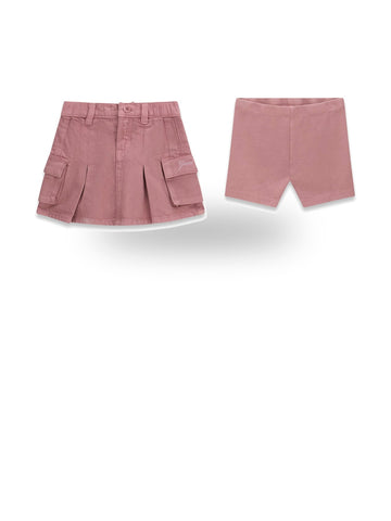 Guess Kids Stretch Bull Cargo Skirt - Gonne Bambina - Rosa