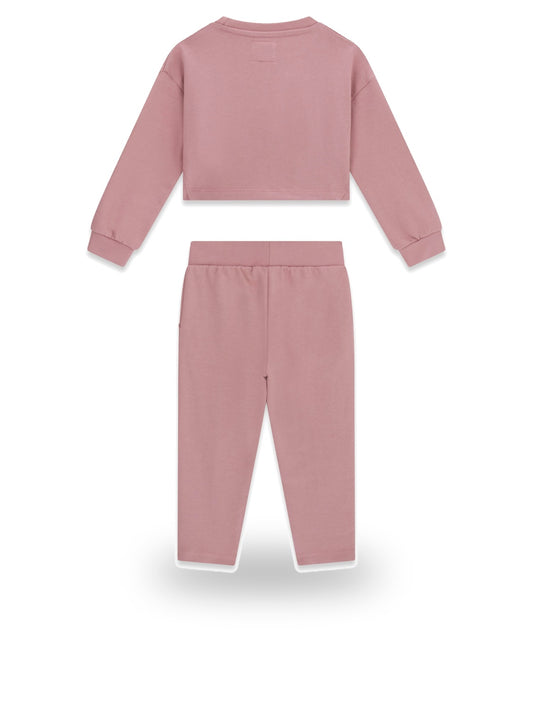 Guess Kids Set Ls Active Top + Active Pan - Completo Bambina - Rosa