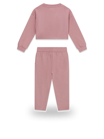 Guess Kids Set Ls Active Top + Active Pan - Completo Bambina - Rosa