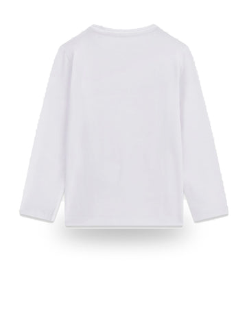 Guess Kids Ls T-shirt_logo - T-Shirt Bambina - Bianco