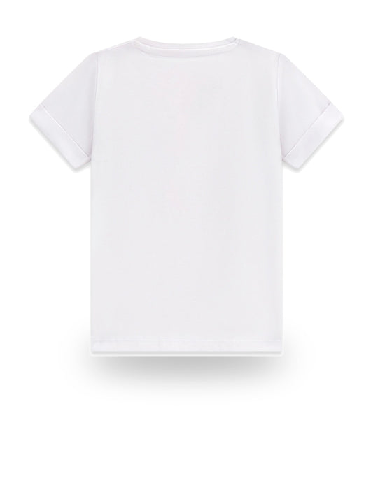 Guess Kids Rolled Up Sleeves T-shirt - T-Shirt Bambina - Bianco