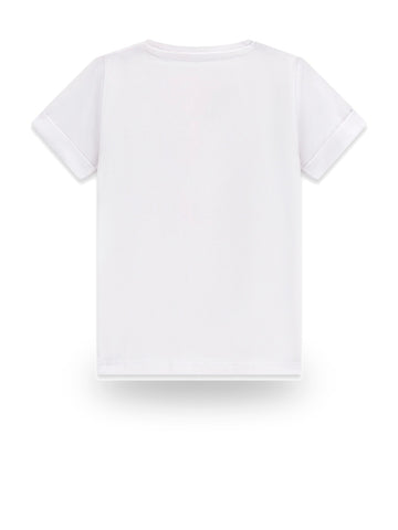 Guess Kids Rolled Up Sleeves T-shirt - T-Shirt Bambina - Bianco
