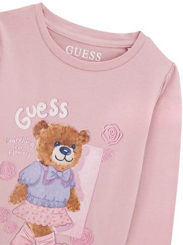 Guess Kids Ls T-shirt - T-Shirt Bambina - Rosa